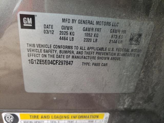Photo 10 from auction – 2012 CHEVROLET MALIBU LTZ with VIN 1G1ZE5E04CF297847