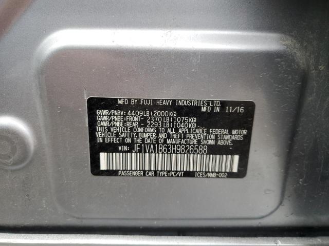 Photo 10 from auction – 2017 SUBARU WRX with VIN JF1VA1B63H9826588