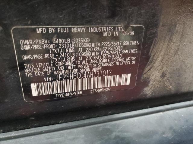 Photo 10 from auction – 2010 SUBARU FORESTER 2 with VIN JF2SH6CC4AH731013
