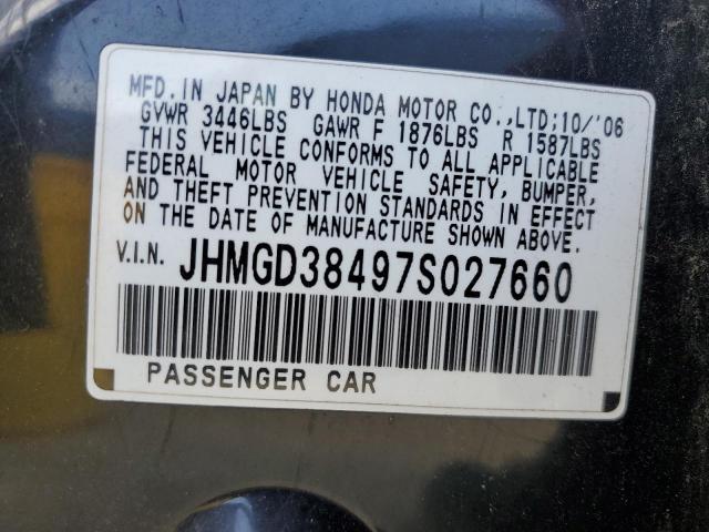 Photo 10 from auction – 2007 HONDA FIT with VIN JHMGD38497S027660