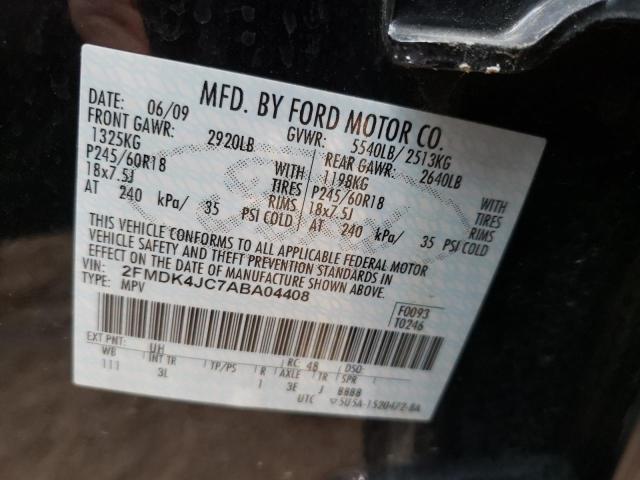 Photo 10 from auction – 2010 FORD EDGE SEL with VIN 2FMDK4JC7ABA04408