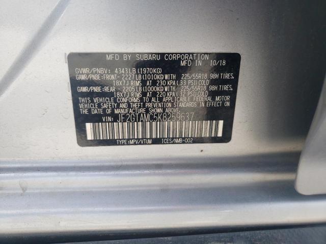 Photo 10 from auction – 2019 SUBARU CROSSTREK with VIN JF2GTAMC5K8259637