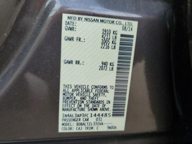 Photo 10 from auction – 2015 NISSAN ALTIMA 2.5 with VIN 1N4AL3AP3FC144485