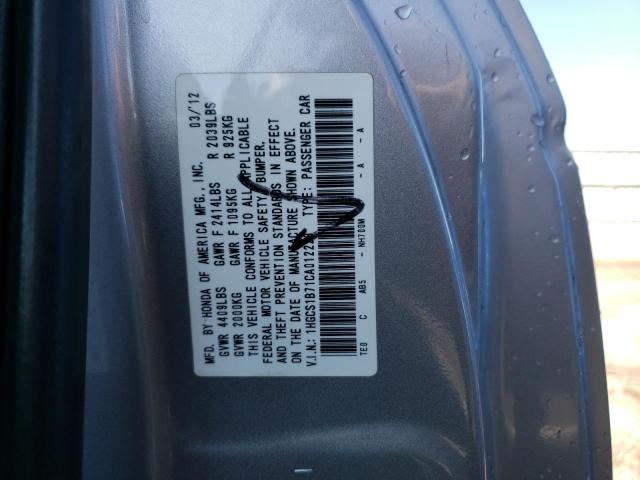 Photo 10 from auction – 2012 HONDA ACCORD EX with VIN 1HGCS1B71CA012228