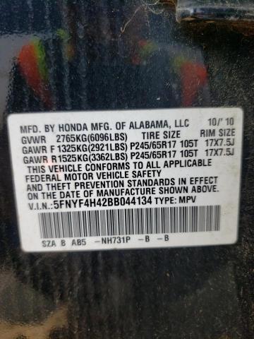 Photo 10 from auction – 2011 HONDA PILOT EX with VIN 5FNYF4H42BB044134