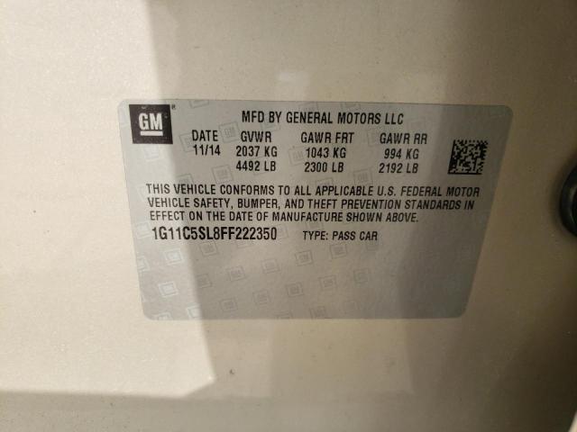 Photo 10 from auction – 2015 CHEVROLET MALIBU 1LT with VIN 1G11C5SL8FF222350