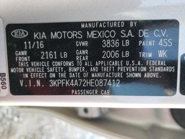 Photo 10 from auction – 2017 KIA FORTE LX with VIN 3KPFK4A72HE087412