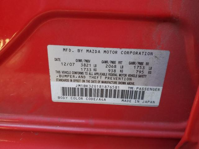 Photo 10 from auction – 2008 MAZDA 3 I with VIN JM1BK32G181876581