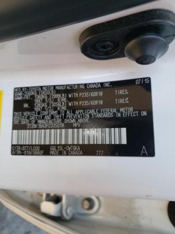 Photo 10 from auction – 2015 LEXUS RX 350 BAS with VIN 2T2BK1BA3FC335018
