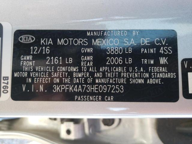 Photo 10 from auction – 2017 KIA FORTE LX with VIN 3KPFK4A73HE097253