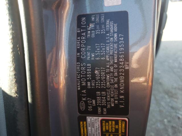 Photo 10 from auction – 2008 KIA SEDONA EX with VIN KNDMB233486195347
