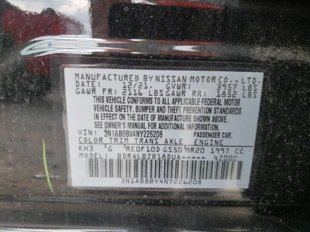 Photo 10 from auction – 2022 NISSAN SENTRA S with VIN 3N1AB8BV4NY226208
