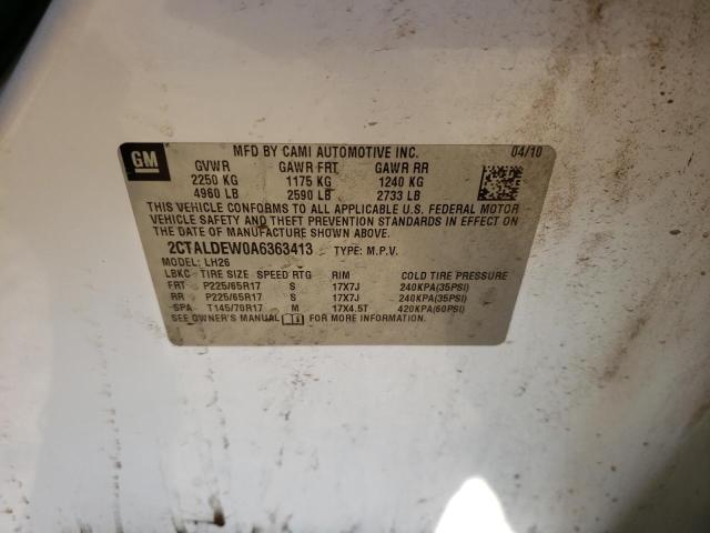 Photo 10 from auction – 2010 GMC TERRAIN SL with VIN 2CTALDEW0A6363413