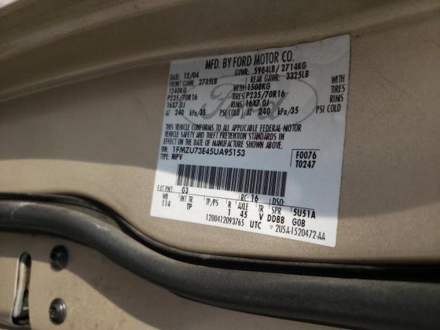 Photo 10 from auction – 2005 FORD EXPLORER X with VIN 1FMZU73E45UA95153