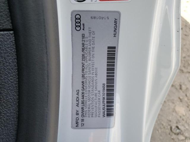 Photo 10 from auction – 2019 AUDI A3 PREMIUM with VIN WAU5ULFF6K1019458