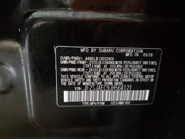 Photo 10 from auction – 2018 SUBARU FORESTER 2 with VIN JF2SJAEC9JH564121