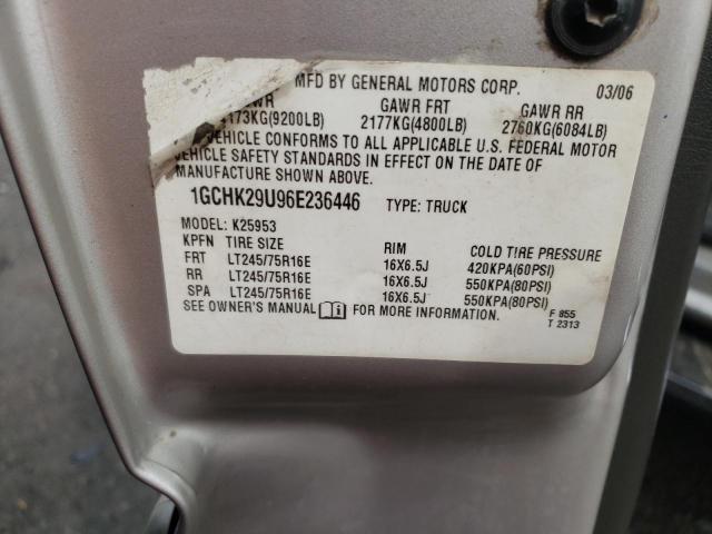 Photo 10 from auction – 2006 CHEVROLET SILVERADO with VIN 1GCHK29U96E236446