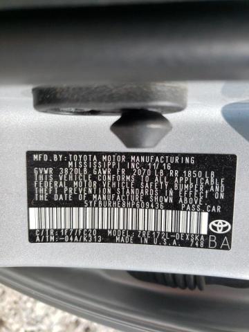Photo 10 from auction – 2017 TOYOTA COROLLA L with VIN 5YFBURHE8HP609436