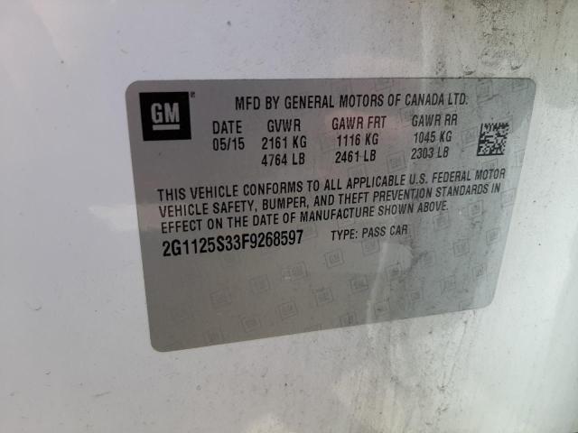 Photo 10 from auction – 2015 CHEVROLET IMPALA LT with VIN 2G1125S33F9268597