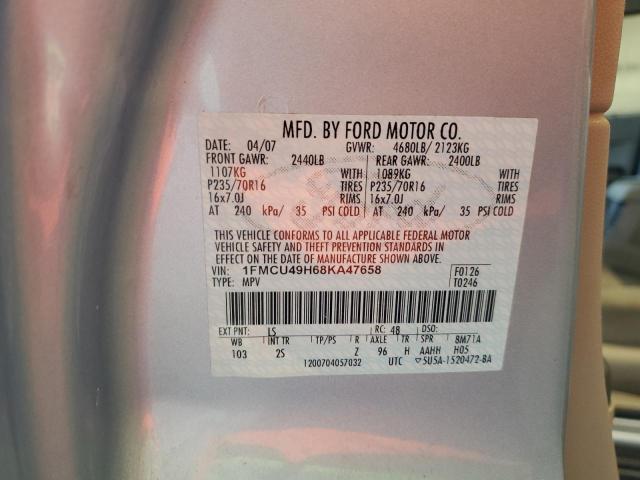 Photo 10 from auction – 2008 FORD ESCAPE HEV with VIN 1FMCU49H68KA47658