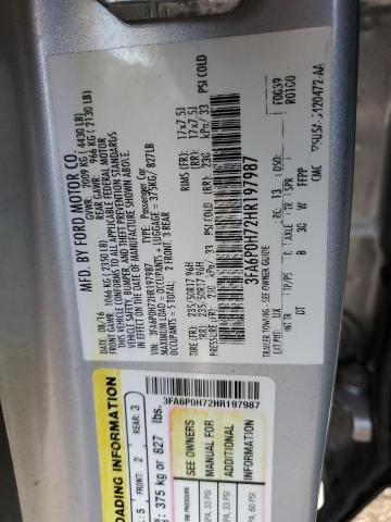 Photo 10 from auction – 2017 FORD FUSION SE with VIN 3FA6P0H72HR197987