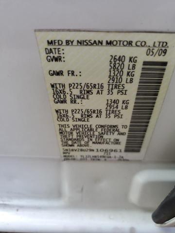 Photo 10 from auction – 2009 NISSAN QUEST S with VIN 5N1BV28U29N106961