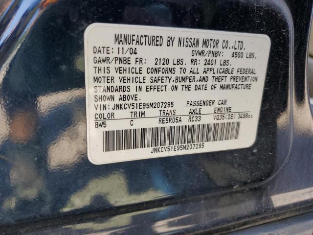 Photo 10 from auction – 2005 INFINITI G35 with VIN JNKCV51E95M207295