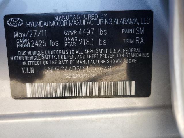 Photo 10 from auction – 2011 HYUNDAI SONATA SE with VIN 5NPEC4AB6BH307649