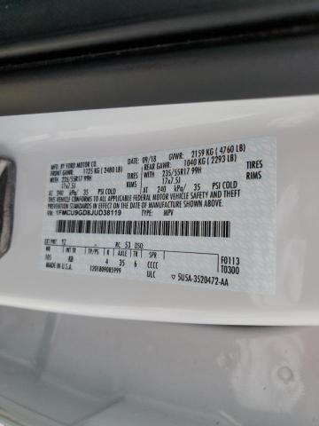 Photo 10 from auction – 2018 FORD ESCAPE SE with VIN 1FMCU9GD8JUD38119