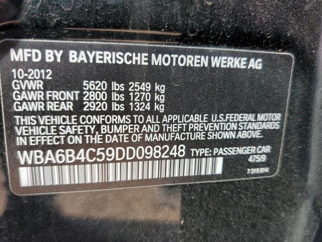 Photo 10 from auction – 2013 BMW 650 XI with VIN WBA6B4C59DD098248