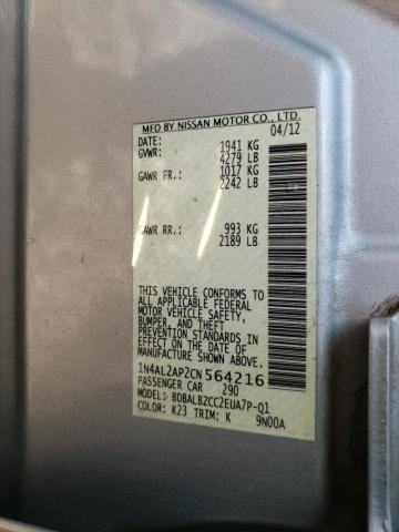 Photo 10 from auction – 2012 NISSAN ALTIMA BAS with VIN 1N4AL2AP2CN564216