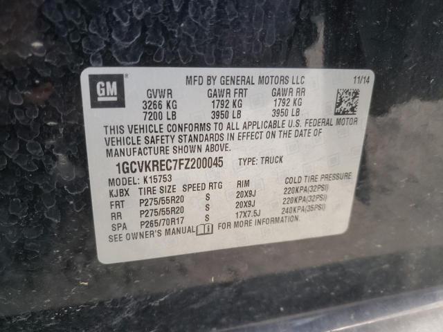Photo 10 from auction – 2015 CHEVROLET SILVERADO with VIN 1GCVKREC7FZ200045