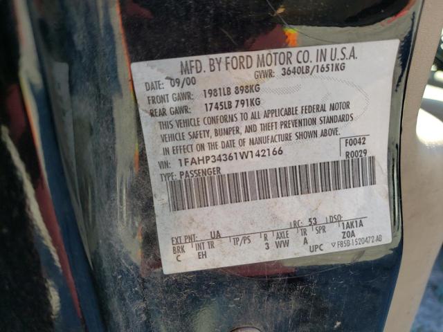 Photo 10 from auction – 2001 FORD FOCUS SE with VIN 1FAHP34361W142166