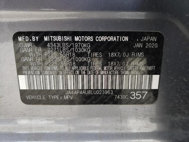 Photo 10 from auction – 2020 MITSUBISHI OUTLANDER with VIN JA4AP4AU8LU023963