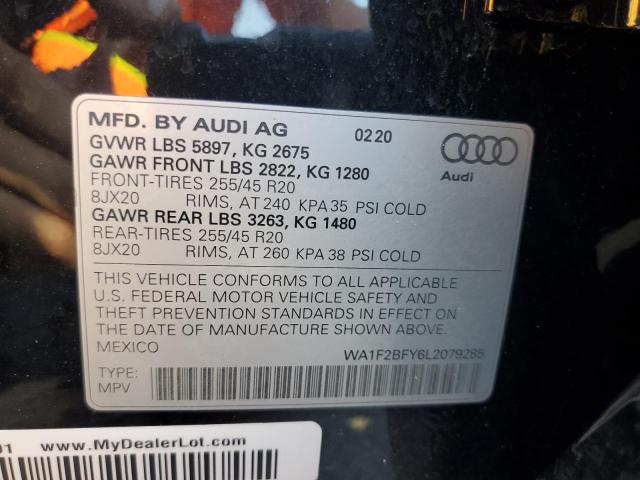 Photo 10 from auction – 2020 AUDI Q5 E PREST with VIN WA1F2BFY6L2079285
