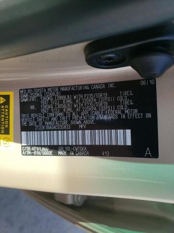 Photo 10 from auction – 2010 LEXUS RX 350 with VIN 2T2ZK1BA0AC035833