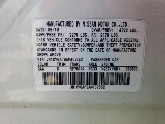 Photo 10 from auction – 2010 INFINITI G37 BASE with VIN JN1CV6AP9AM407552