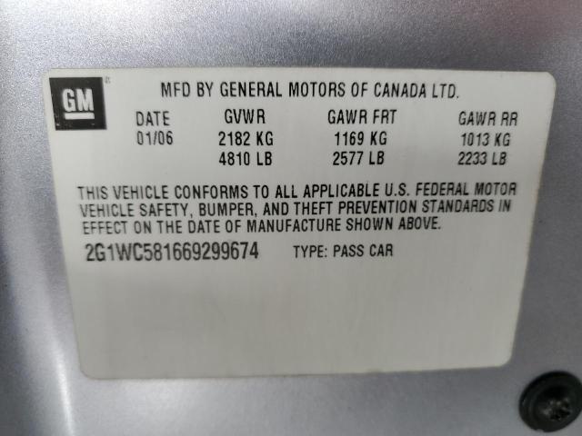 Photo 10 from auction – 2006 CHEVROLET IMPALA LT with VIN 2G1WC581669299674