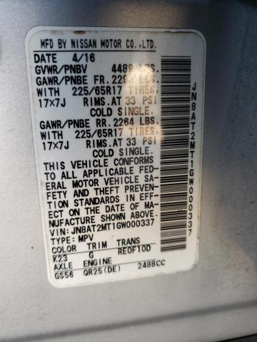 Photo 10 from auction – 2016 NISSAN ROGUE S with VIN JN8AT2MT1GW000337