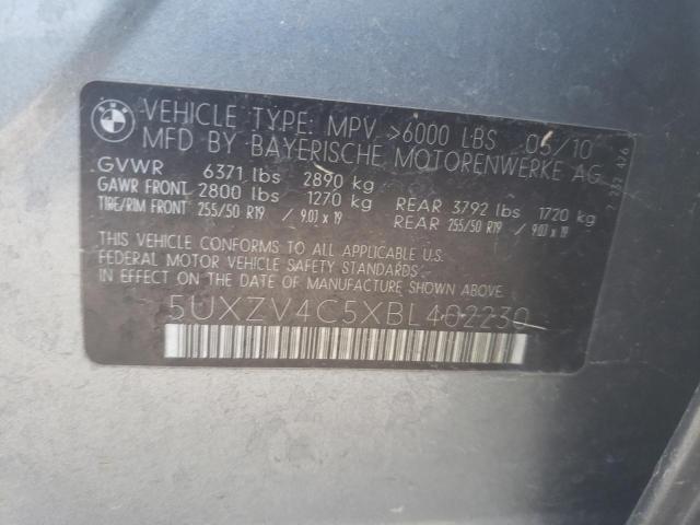 Photo 10 from auction – 2011 BMW X5 XDRIVE3 with VIN 5UXZV4C5XBL402230