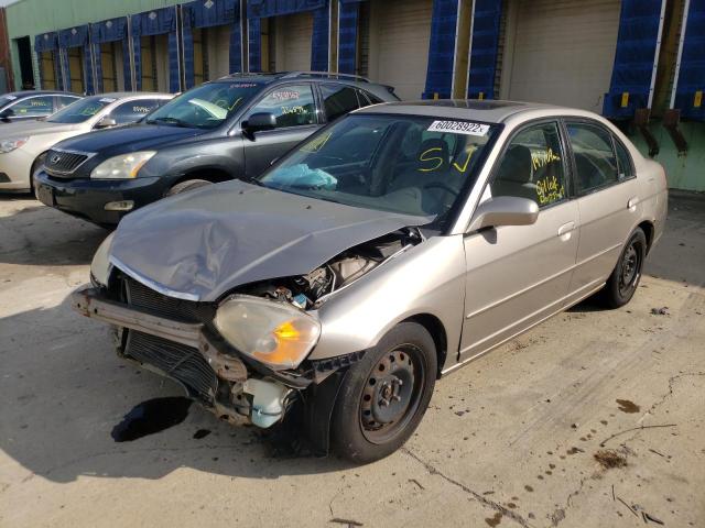 Photo 2 from auction – 2001 HONDA CIVIC EX with VIN 1HGES26791L023939
