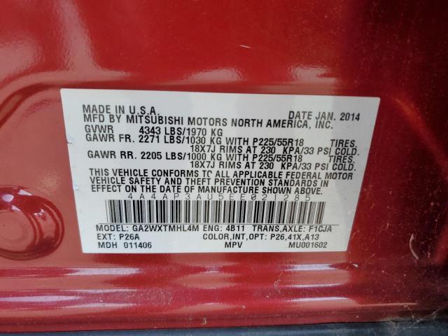 Photo 10 from auction – 2014 MITSUBISHI OUTLANDER with VIN 4A4AP3AU5EE021285