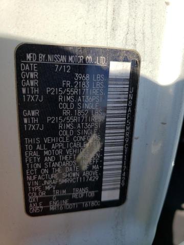 Photo 10 from auction – 2012 NISSAN JUKE S with VIN JN8AF5MR9CT117429