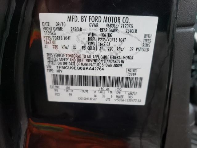Photo 10 from auction – 2011 FORD ESCAPE LIM with VIN 1FMCU9EG0BKA42764