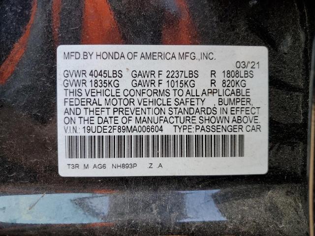 Photo 10 from auction – 2021 ACURA ILX PREMIU with VIN 19UDE2F89MA006604