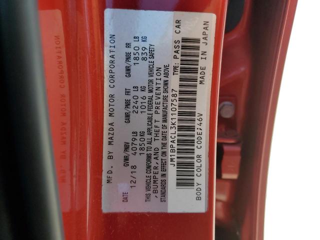 Photo 10 from auction – 2019 MAZDA 3 PREFERRE with VIN JM1BPACL3K1107587