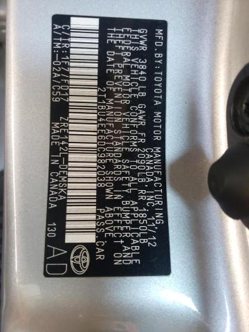 Photo 10 from auction – 2013 TOYOTA COROLLA BA with VIN 2T1BU4EE6DC982038