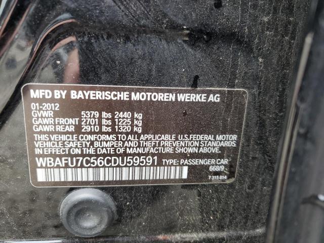 Photo 10 from auction – 2012 BMW 535 XI with VIN WBAFU7C56CDU59591