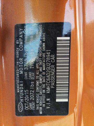 Photo 10 from auction – 2016 HYUNDAI VELOSTER with VIN KMHTC6AD2GU278941