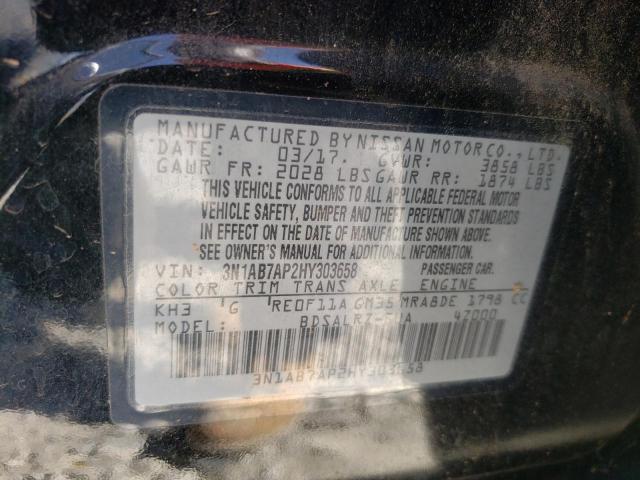 Photo 10 from auction – 2017 NISSAN SENTRA S with VIN 3N1AB7AP2HY303658